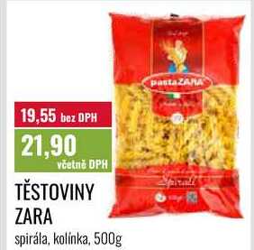 TĚSTOVINY ZARA, 500g