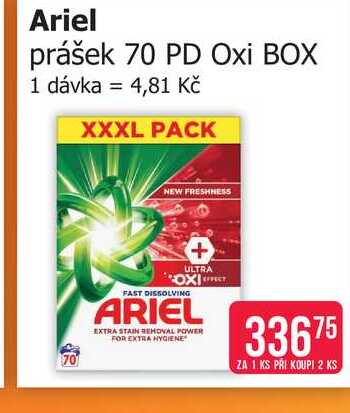 Ariel prášek 70 PD Oxi BOX Teta drogerie