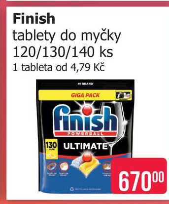 Finish tablety do myčky 120/130/140 ks 1