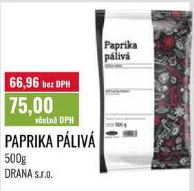 PAPRIKA PALIVÁ, 500g DRANA