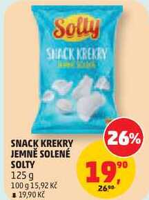 SNACK KREKRY JEMNĚ SOLENÉ SOLTY, 125 g 