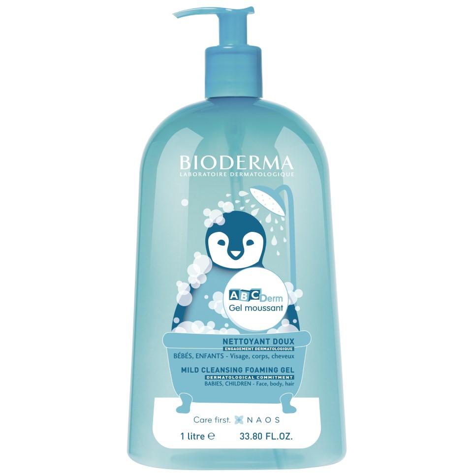 BIODERMA ABCDerm Gel moussant jemný čisticí gel pro kojence a děti 1 l Lékárna LEMON