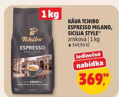 KÁVA TCHIBO ESPRESSO MILANO, SICILIA STYLE zrnková, 1 kg