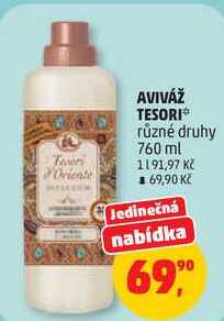 AVIVÁŽ TESORI různé druhy, 760 ml 