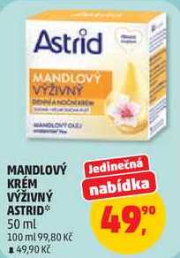 Astrid MANDLOVÝ VÝŽIVNÝ  krém, 50 ml Penny Market