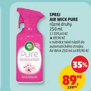 SPREJ AIR WICK PURE různé druhy, 250 ml Penny Market