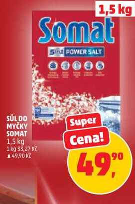 SŮL DO MYČKY SOMAT, 1,5 kg Penny Market