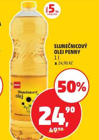 SLUNEČNICOVÝ OLEJ PENNY, 1 l