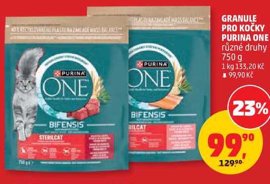 GRANULE PRO KOČKY PURINA ONE různé druhy, 750 g
