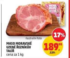 MASO MORAVSKÉ UZENÉ ŘEZNÍKŮV TALÍŘ, 1 kg