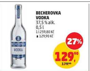 BECHEROVKA VODKA 37,5% alk., 0,5 l v akci
