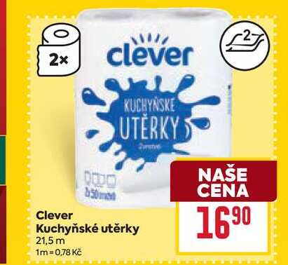 Clever Kuchyňské utěrky 21,5 m BILLA