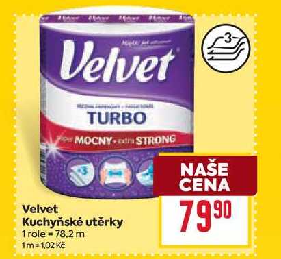 Velvet Kuchyňské utěrky 1 role BILLA