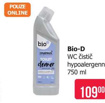 Bio-D WC čistič hypoalergenní 750 ml Teta drogerie