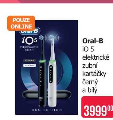 Oral-B i0 5 elektrické zubní kartáčky černý a bílý Teta drogerie