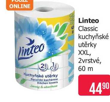 Linteo Classic kuchyňské utěrky XXL, 2vrstvé, 60 m