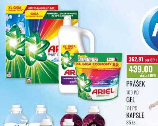 ARIEL PRÁŠEK 100 PO GEL 111 PD KAPSLE 85 ks