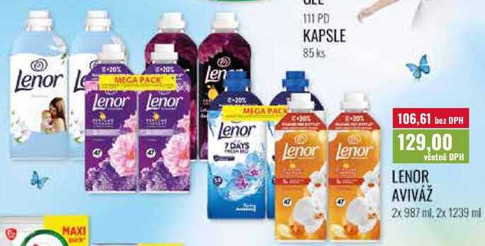 LENOR AVIVÁŽ, 2x 987ml, 2x 1239 ml Ratio