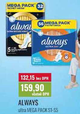 ALWAYS, ultra MEGA PACK S1-S5 Ratio