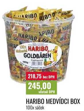 HARIBO MEDVÍDCI BOX, 100x sáček 