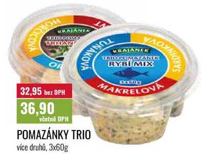 POMAZÁNKY TRIO, 3x60g 