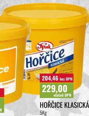  HOŘČICE KLASICKÁ 5Kg  