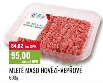 MLETÉ MASO HOVĚZÍ+VEPŘOVÉ 600g  
