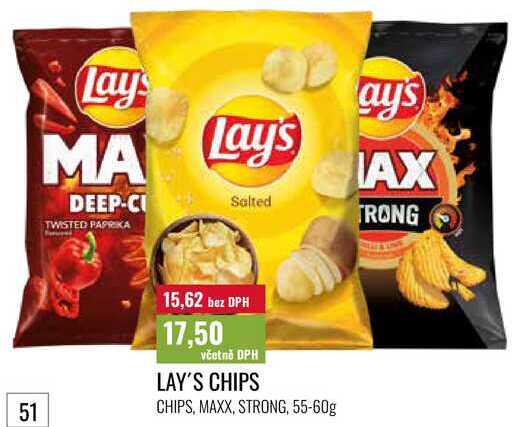 LAY'S CHIPS 55-60g