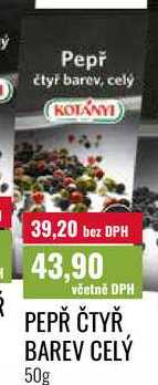 PEPŘ ČTYŘ BAREV CELÝ 50g