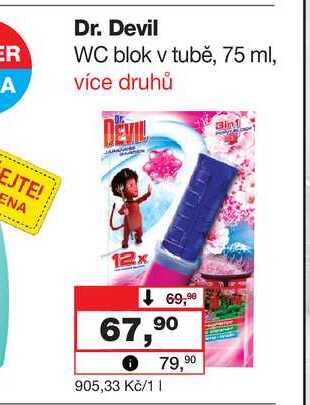 Dr. Devil WC blok v tubě, 75 ml Barvy a laky drogerie 