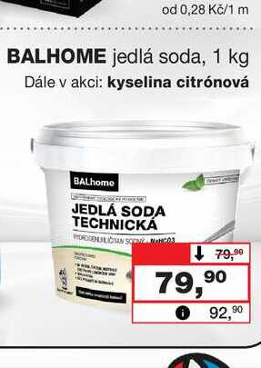 BALHOME jedlá soda, 1 kg Barvy a laky drogerie 