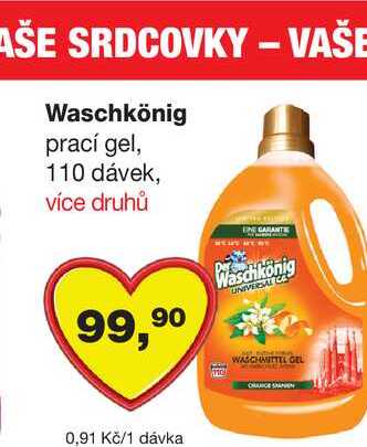 Waschkönig prací gel, 110 dávek