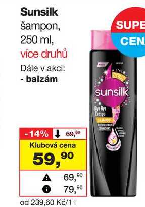 Sunsilk šampon, 250 ml Barvy a laky drogerie 