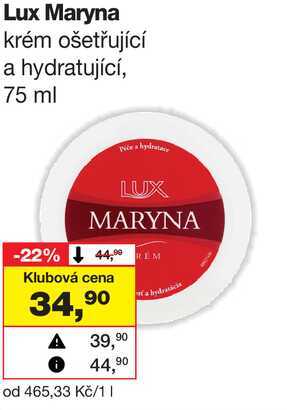 Lux Maryna krém ošetřující a hydratující, 75 ml Barvy a laky drogerie 