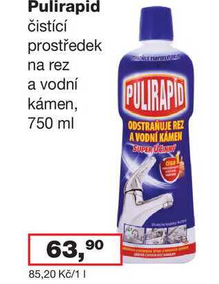 Pulirapid čistící prostředek na rez a vodní kámen, 750 ml Barvy a laky drogerie 