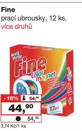 Fine prací ubrousky, 12 ks Barvy a laky drogerie 
