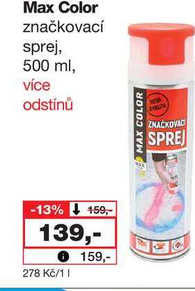 Max Color značkovací sprej, 500 ml Barvy a laky drogerie 