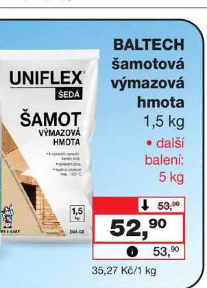 BALTECH šamotová výmazová hmota 1,5kg