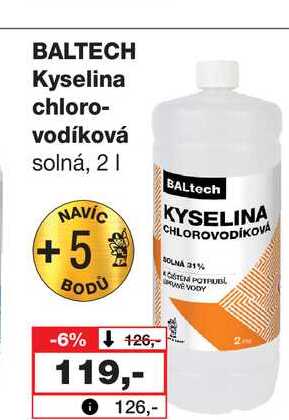 BALTECH Kyselina chlorovodíková solná, 2l Barvy a laky drogerie 