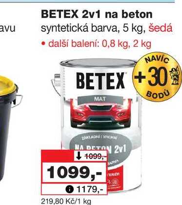 BETEX 2v1 na beton syntetická barva, 5 kg Barvy a laky drogerie 