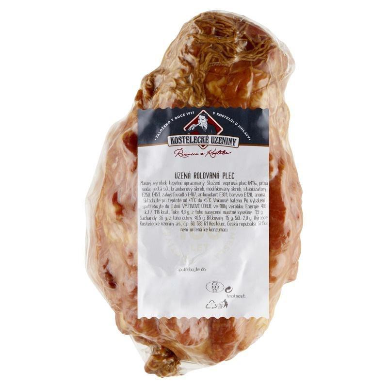 Kostelecké uzeniny Uzená rolovaná plec, Uzená kýta, Anglická slanina, 1 kg
