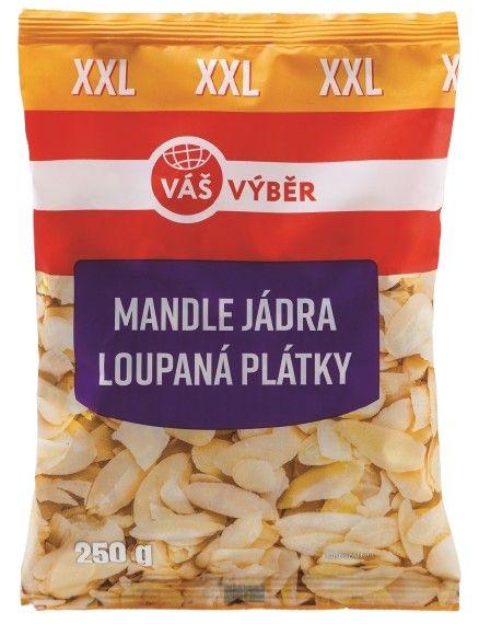 VÁŠ VÝBĚR Mandle plátky, 250 g