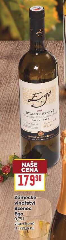 Zámecké vinařství Bzenec Ego 0,75l