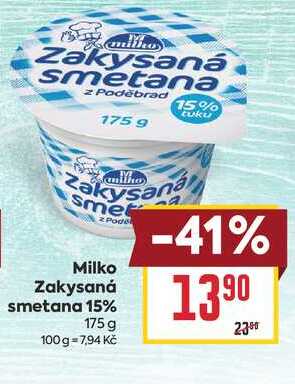 Milko Zakysaná smetana 15% 175 g