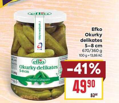 Efko Okurky delikates 5-8 cm 670/360 g