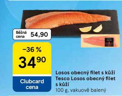 Losos obecný filet s kůží, 100 g