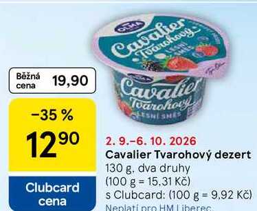 Cavalier Tvarohový dezert, 130 g 