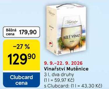 Vinařství Mutěnice, 3 l