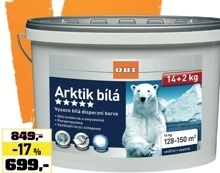 OBI BARVA ARKTIK BÍLÁ 14+2KG