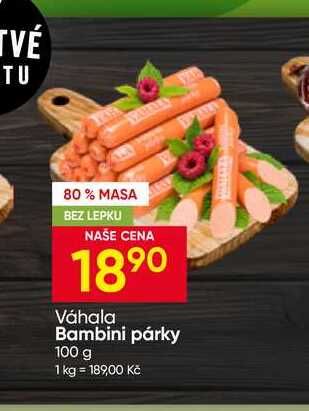 Váhala Bambini párky 100 g